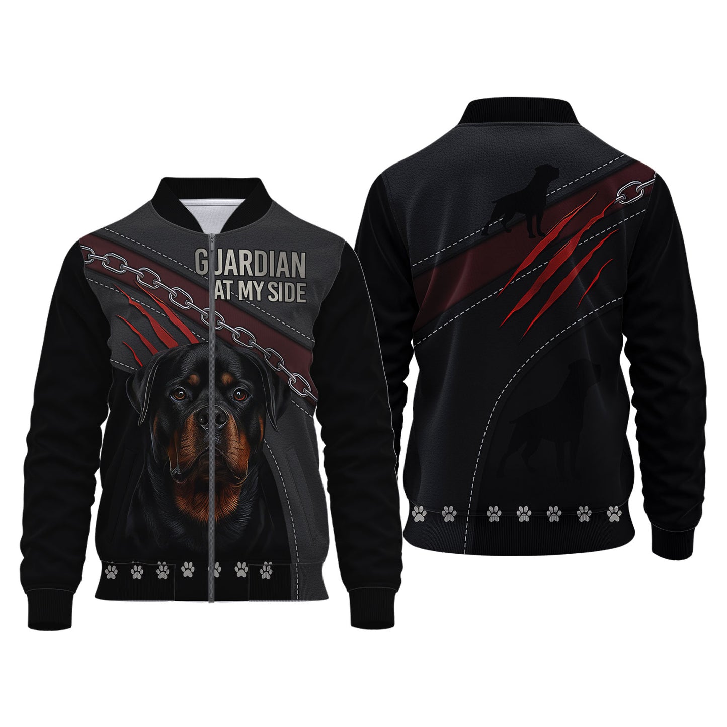 Rottweiler Guardian T-Shirt - 3D Dog Design for Loyal Protectors