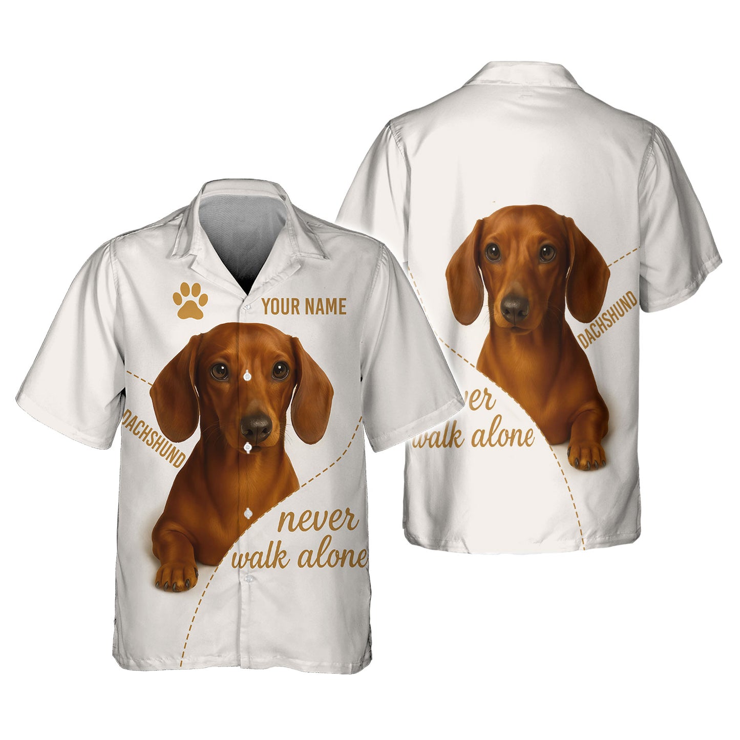 Personalized Dachshund Women V-Neck Shirt - Cute Dog Design with Custom Name