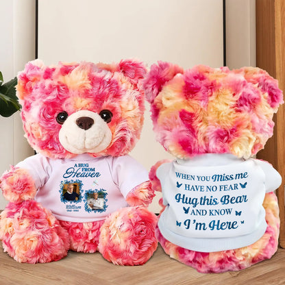 Custom Photo A Cuddle From Heaven - Memorial Personalized Teddy Bear