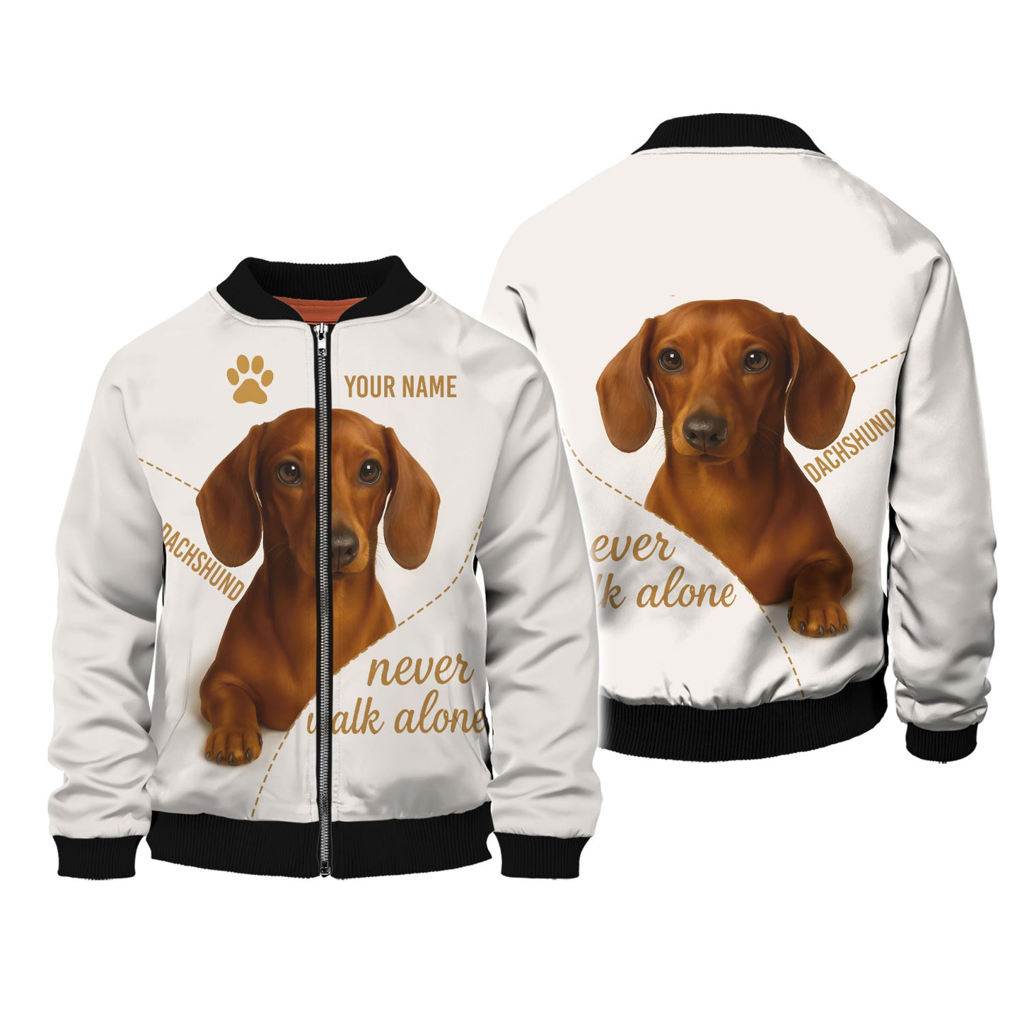 Personalized Dachshund Women V-Neck Shirt - Cute Dog Design with Custom Name