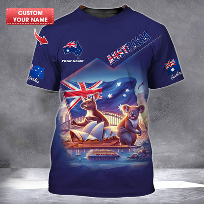 Camiseta personalizada del orgullo australiano: celebremos la tierra de Down Under