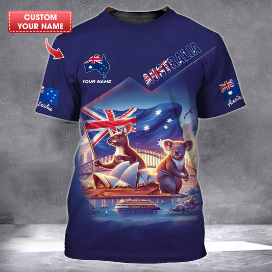 T-shirt personnalisé de fierté australienne - Célébrons le pays d'en bas