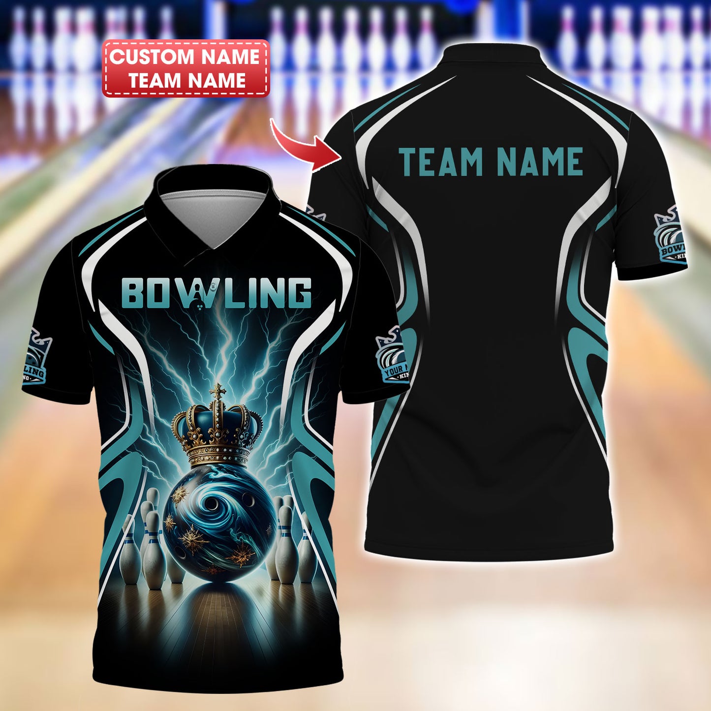 Personalized Bowling Team Shirt - Strike in Winning Style