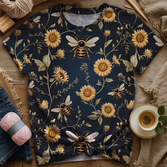 Bee and Sunflower Pattern Tee