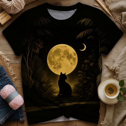 Moonlit and Cat Tee