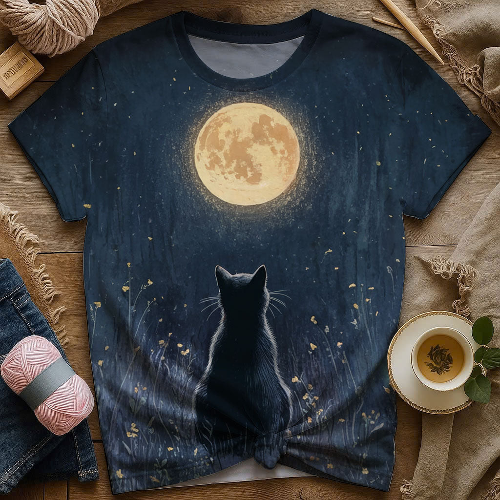 Cat Shirts, Alone, Still, Beneath the Moon