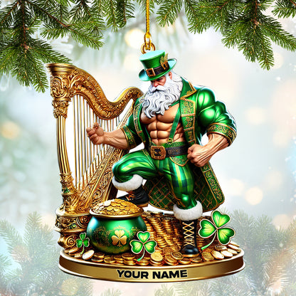 Irish Leprechaun Santa Ornament, Home Decor Gift For Irish Lovers