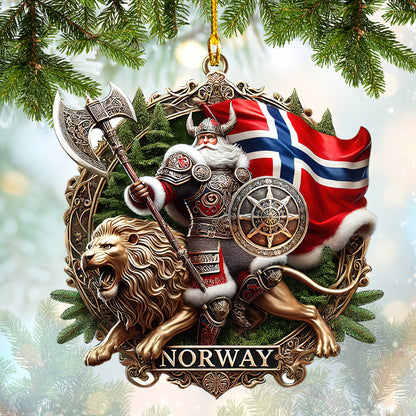 Viking Santa Ornament, Home Decor Gift For Norway Lovers