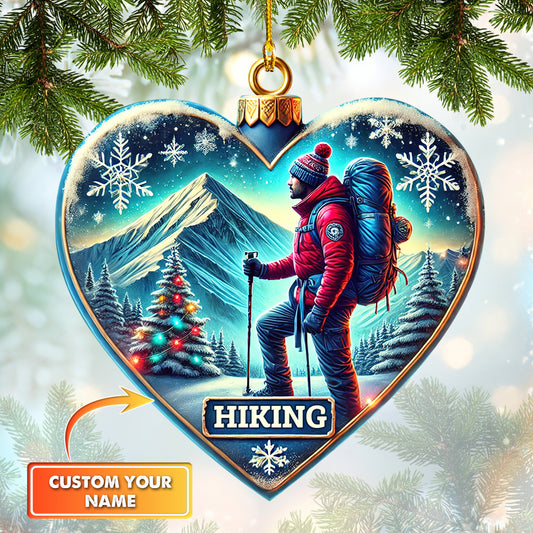 Ornament Christmas Hiking Heart Home Decor Christmas Gift For Hiking Lovers