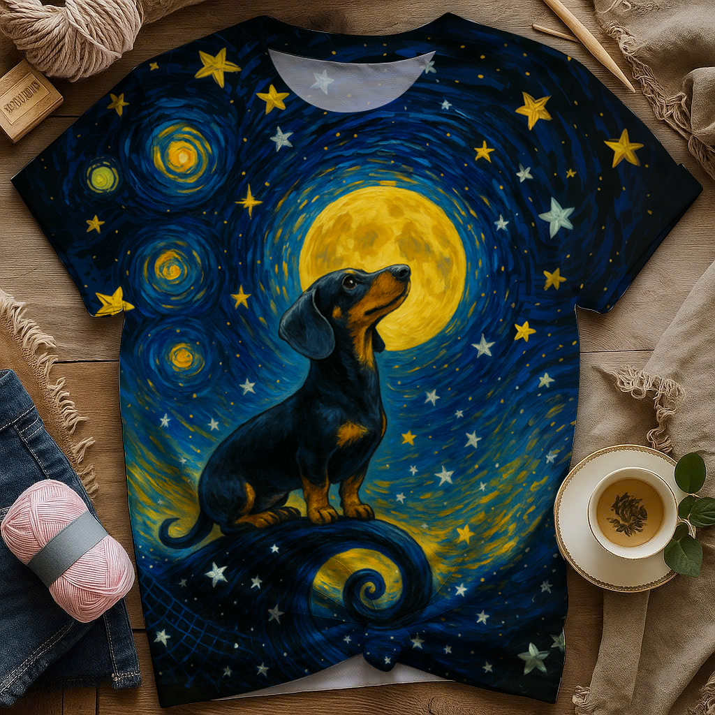 Starry Night Dachshund Tee