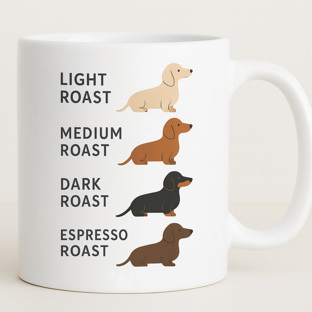 Dachshund Coffee Roast Mug - Funny Dog Lover Coffee Cup
