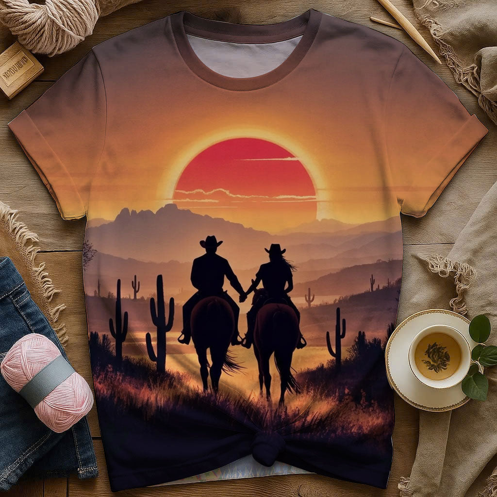 Together We Ride - Love That Lasts Beyond the Sunset - Gifts For Couple - Gift For Horse Lovers