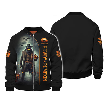 Camisetas con estampado 3D completo de Drácula con calabaza, regalo con nombre personalizado para amantes de Halloween