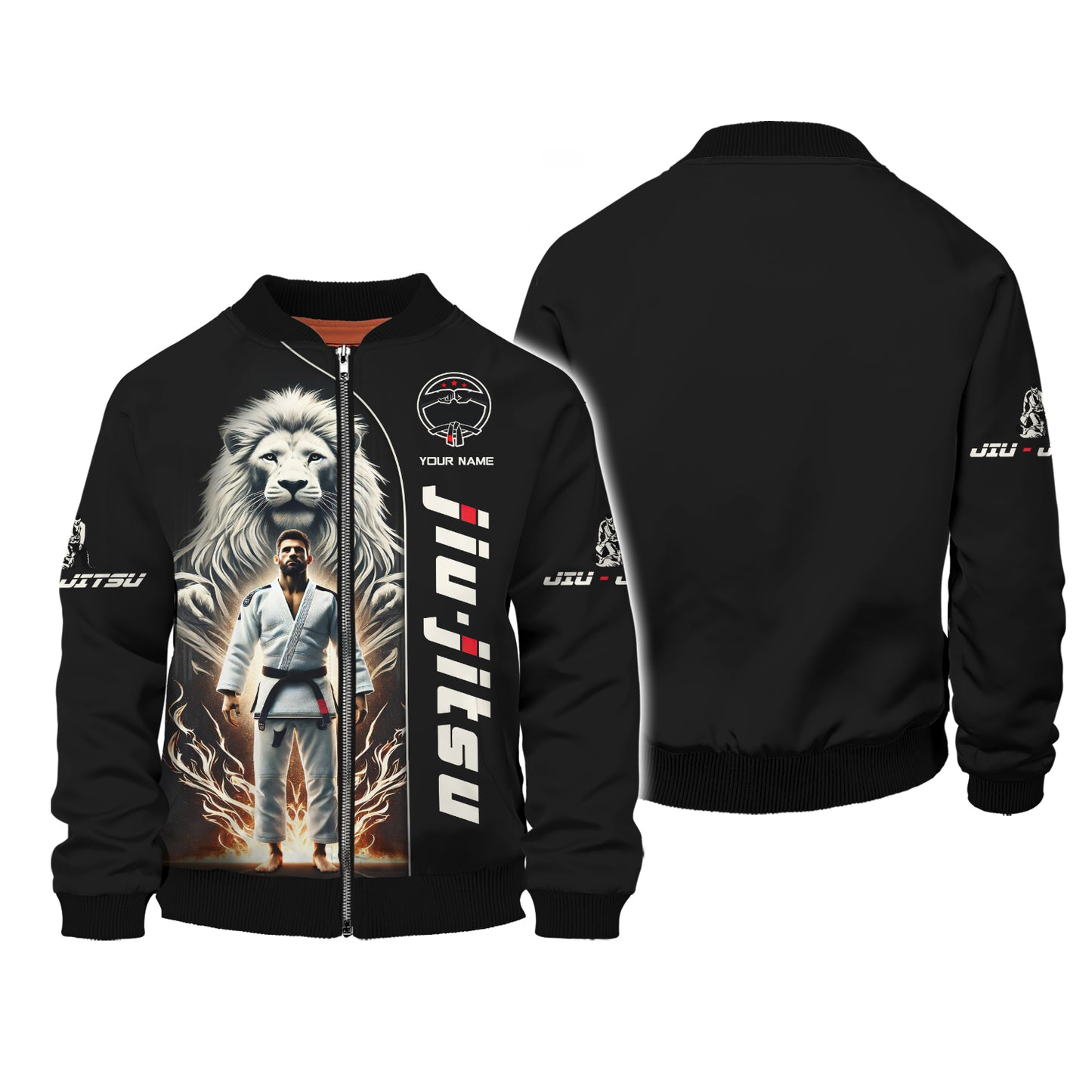 T-shirts personnalisés avec impression 3D complète The Lion Soul Of Jiu Jitsu Master pour les amateurs de Jiu Jitsu