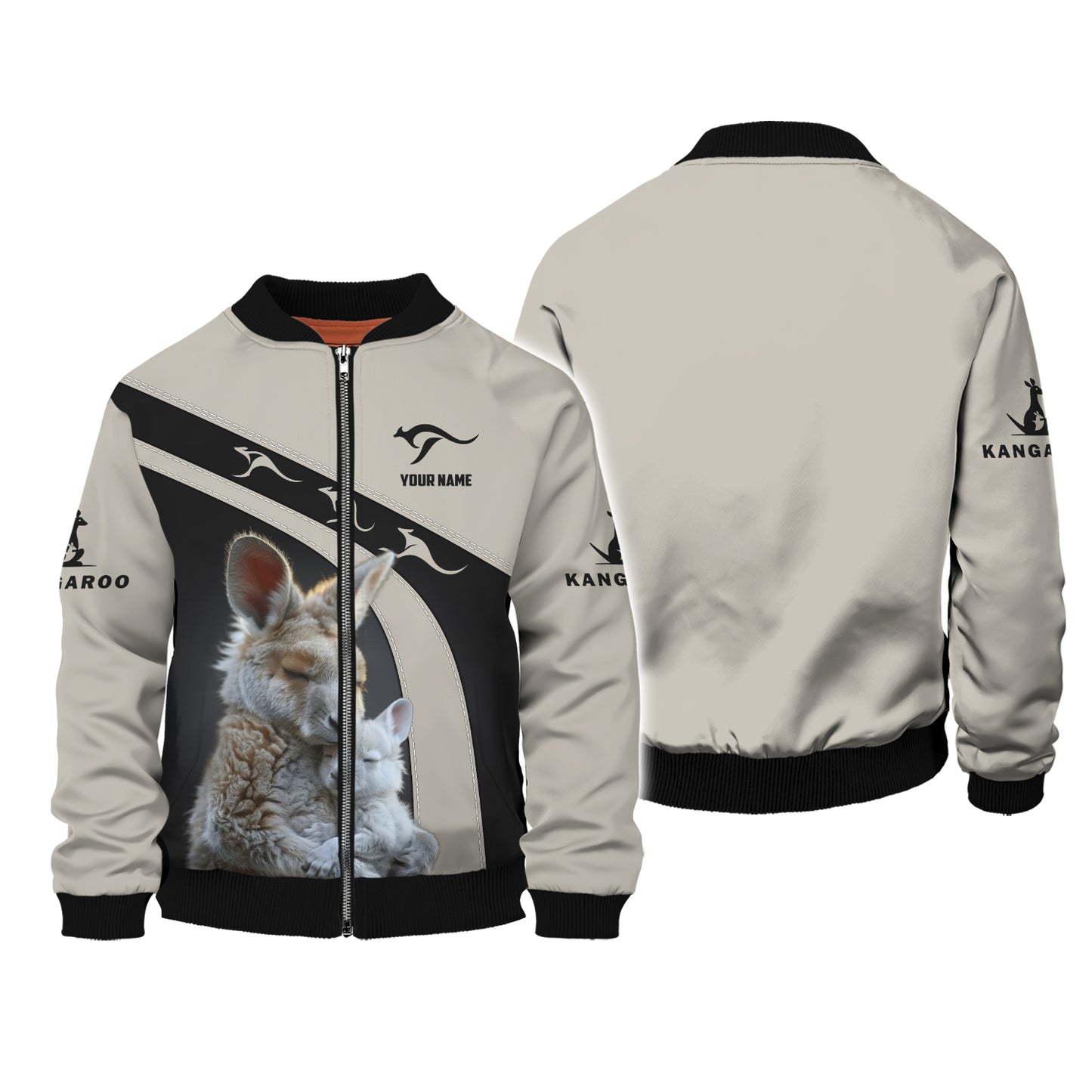 3D Full Print Kangaroo Themed T-Shirt Personalized Name Gift For Kangaroo Lovers