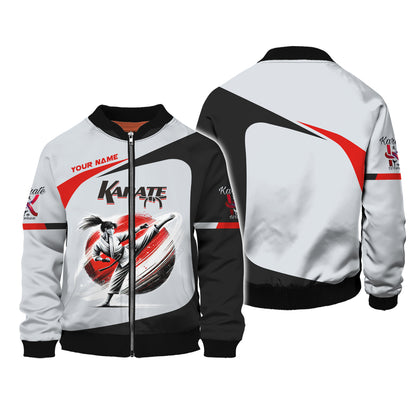 Camiseta de karate para mujer con nombre personalizado Camiseta de karate en 3D Regalo personalizado para amantes del karate