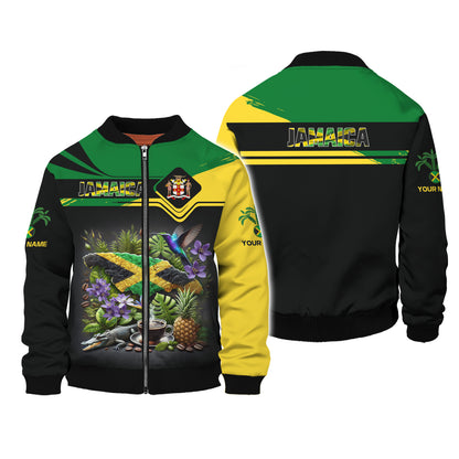 Camisetas con estampado 3D completo de guerrero cocodrilo de Jamaica, regalo con nombre personalizado para los amantes de Jamaica