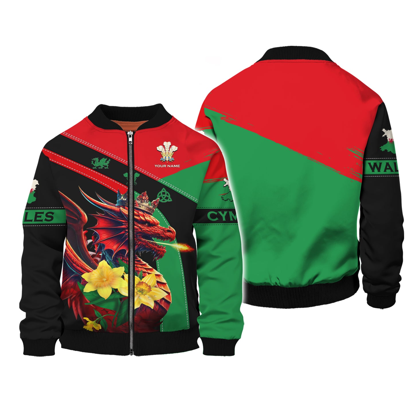 Love CYMRU 3D Full Print Shirt Dragon Wales Shirt Gift For Wales Lovers