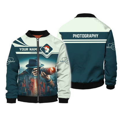 Fotografía Camisetas personalizadas Fotógrafo en la ciudad Camiseta 3D Regalo para amantes de la fotografía