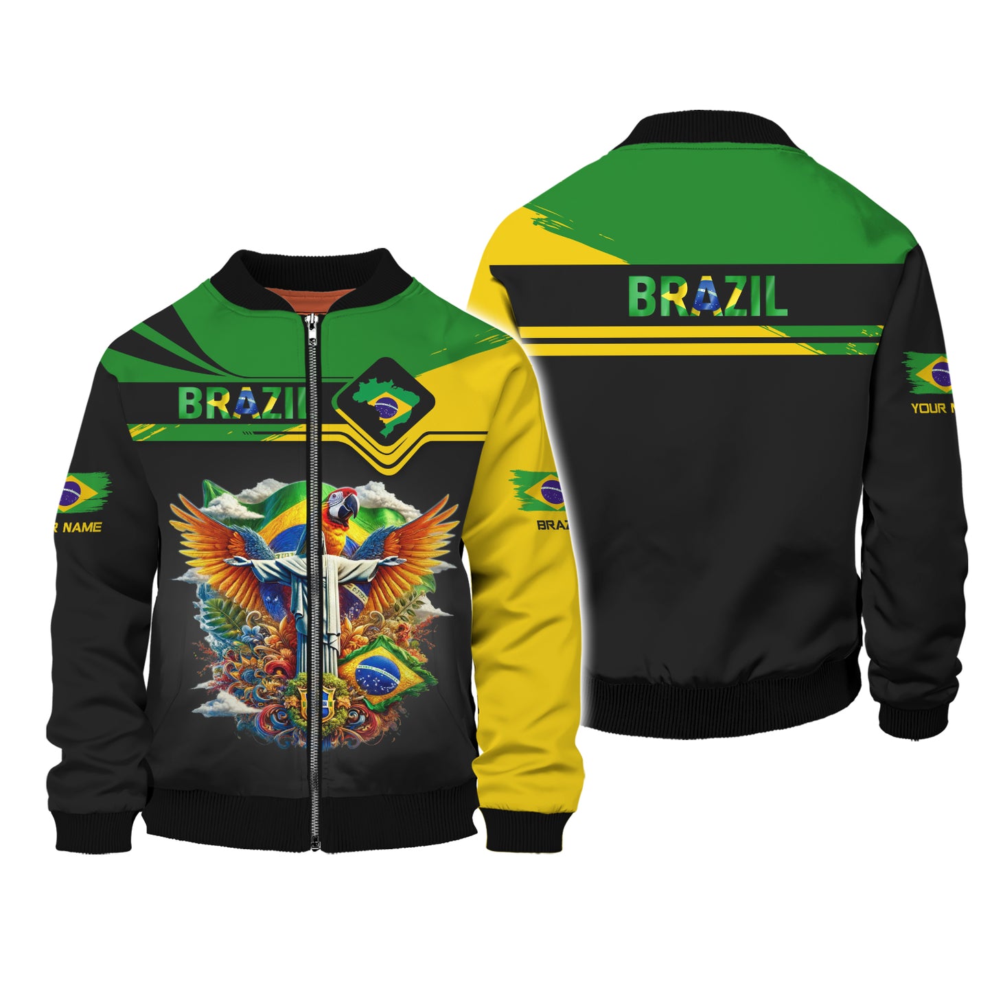 Custom Name 3D Shirts Brazil Personalized Shirt Gift For Brazil Lovers