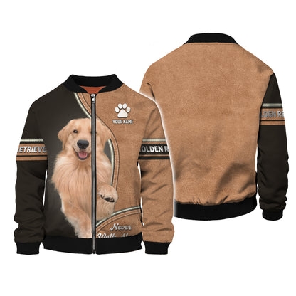 Camiseta personalizada de Golden Retriever: nunca camines solo