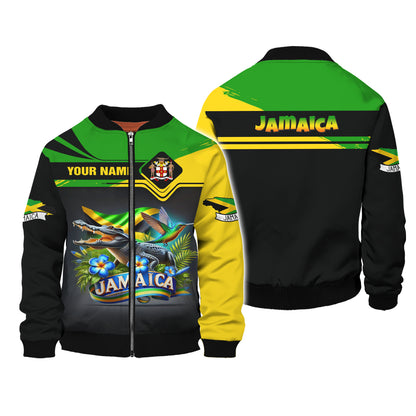 Camiseta Jamaica Life con nombre personalizado y estampado completo en 3D, regalo para amantes de Jamaica