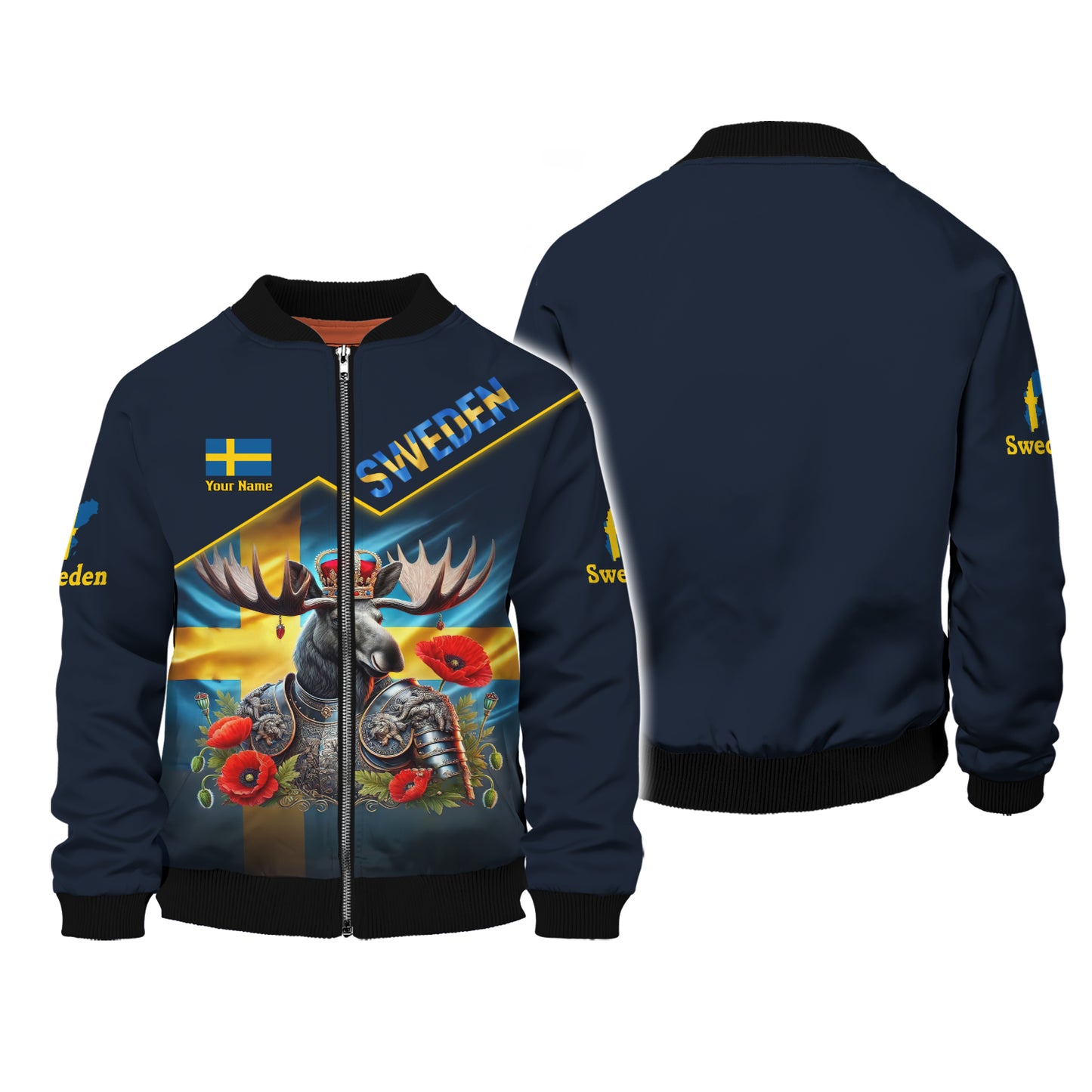 The Knight Elk Of Sweden Custom 3D T-Shirts Gift For Swede Lovers