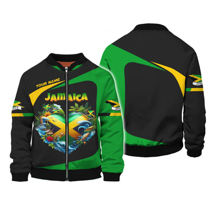 Jamaica Heart Culture Custom Name 3D Shirt Personalized Gift For Jamaican Lovers