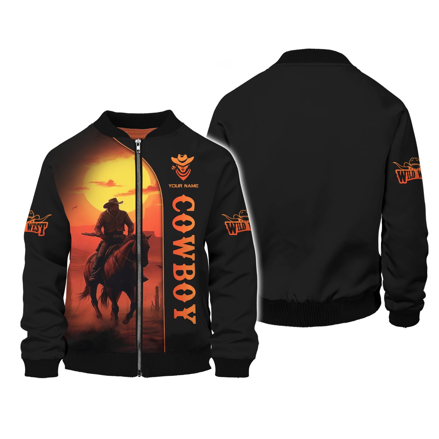 Camisetas con estampado 3D completo de vaquero montando a caballo, regalo con nombre personalizado para amantes de los vaqueros