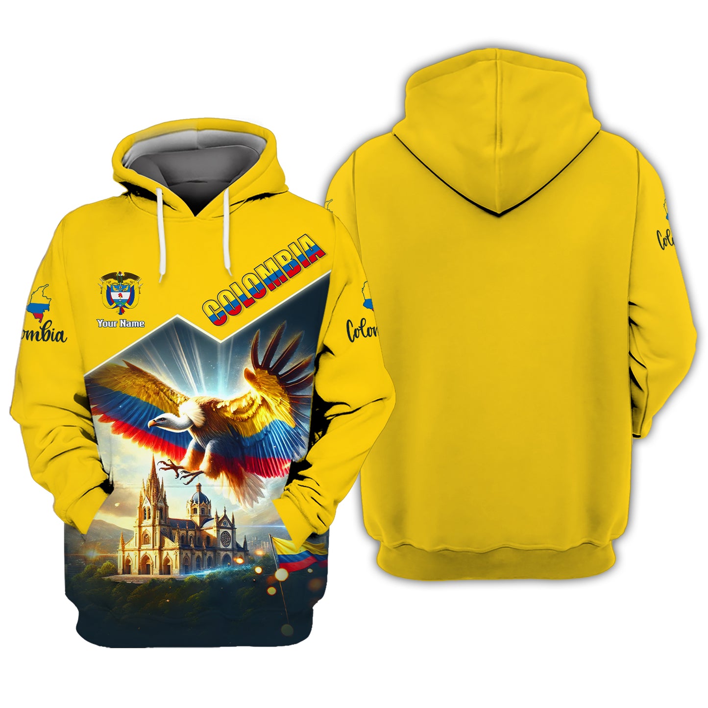 Personalized Colombia Eagle Shirt - Celebrate Colombian Heritage