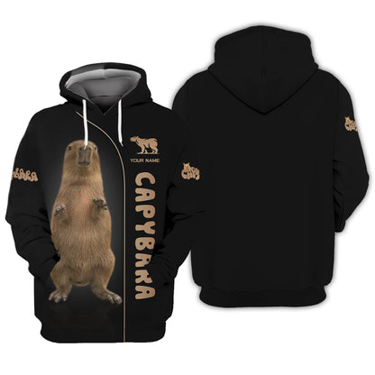 T-shirts personnalisés tendance Capybara T-shirt 3D Capybara Cadeau pour les amoureux de Capybara