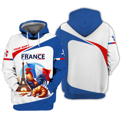 Personalized France Pride Shirt - Celebrate French Heritage in Style