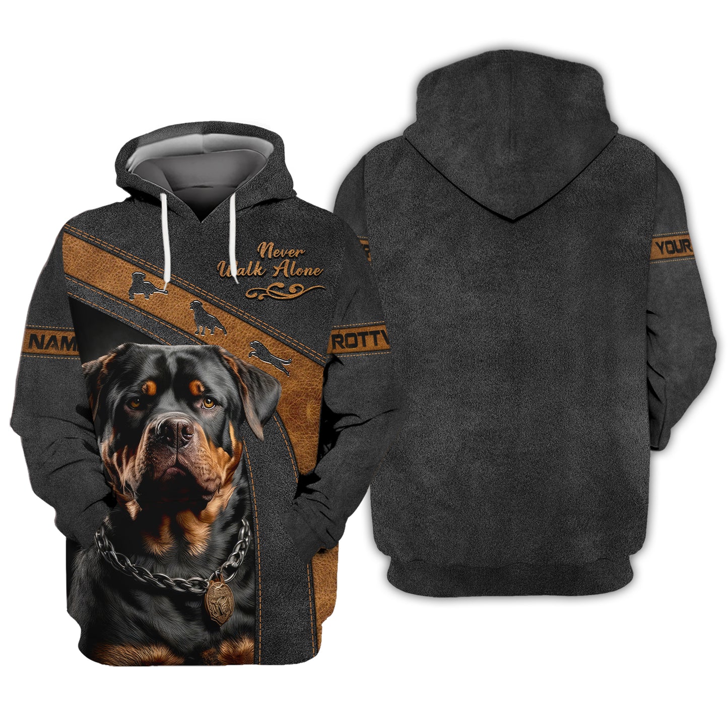 T-shirts personnalisés Majestic Rottweiler T-shirt 3D Rottweiler Cadeau pour les amoureux des chiens