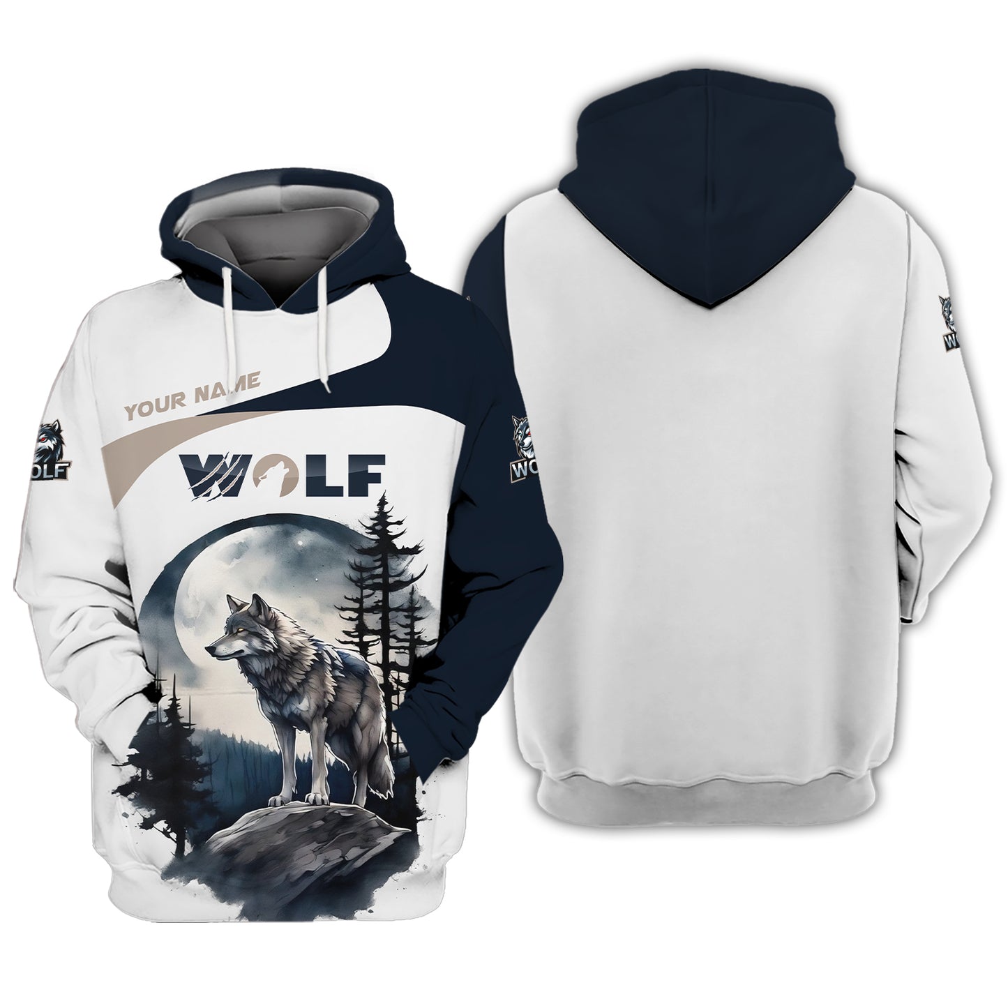 Grey Wolf Custom T-Shirt Gift For Wolves Lovers 3D Shirts