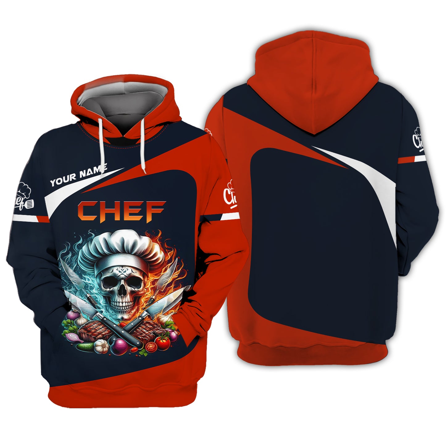 Personalized Chef Skull Shirt - Unleash Your Culinary Passion