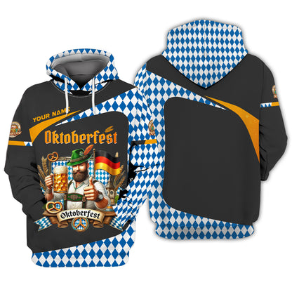 Oktoberfest Custom Name 3D Shirts Beer Festival T-Shirt Gift For Oktoberfest Lovers