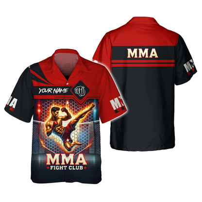 Sudadera con capucha y cremallera de MMA con impresión completa en 3D, regalo con nombre personalizado para amantes de las MMA