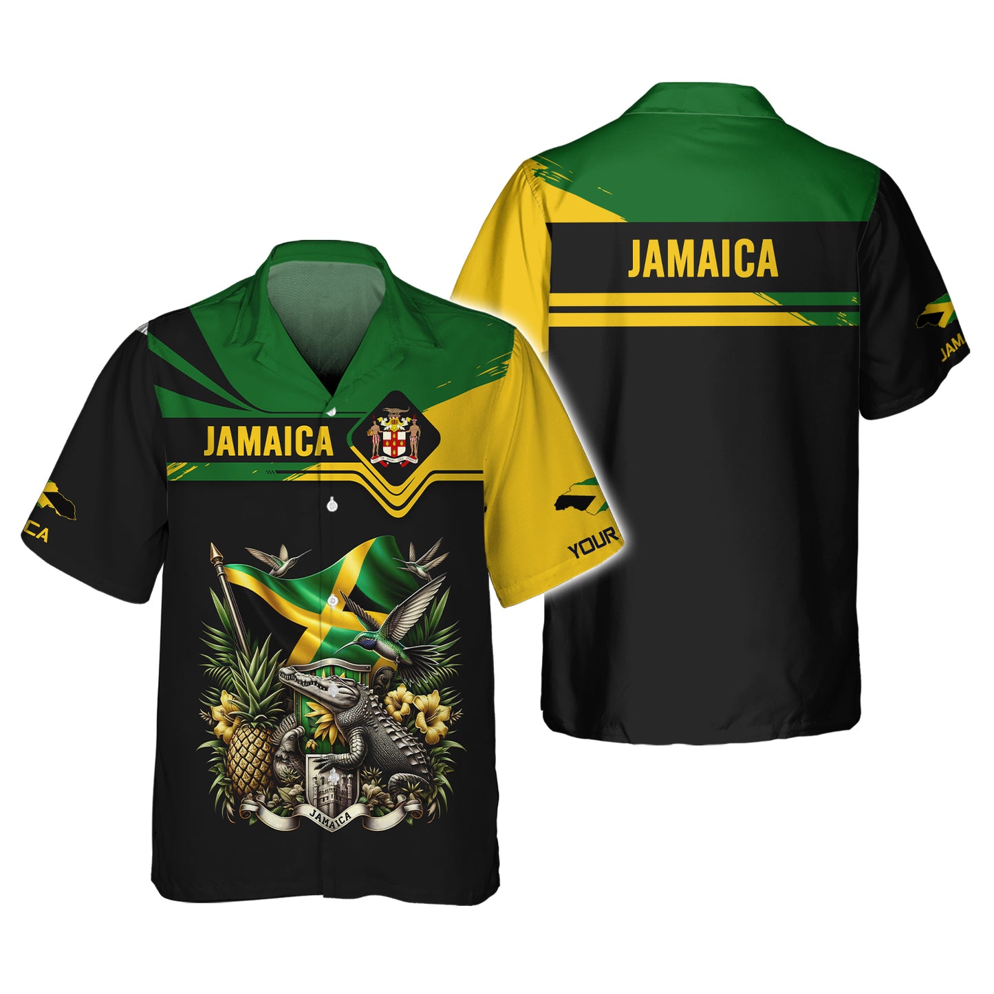 T-shirt personnalisé avec nom Love Jamaica, imprimé en 3D, cadeau pour les amoureux de la Jamaïque