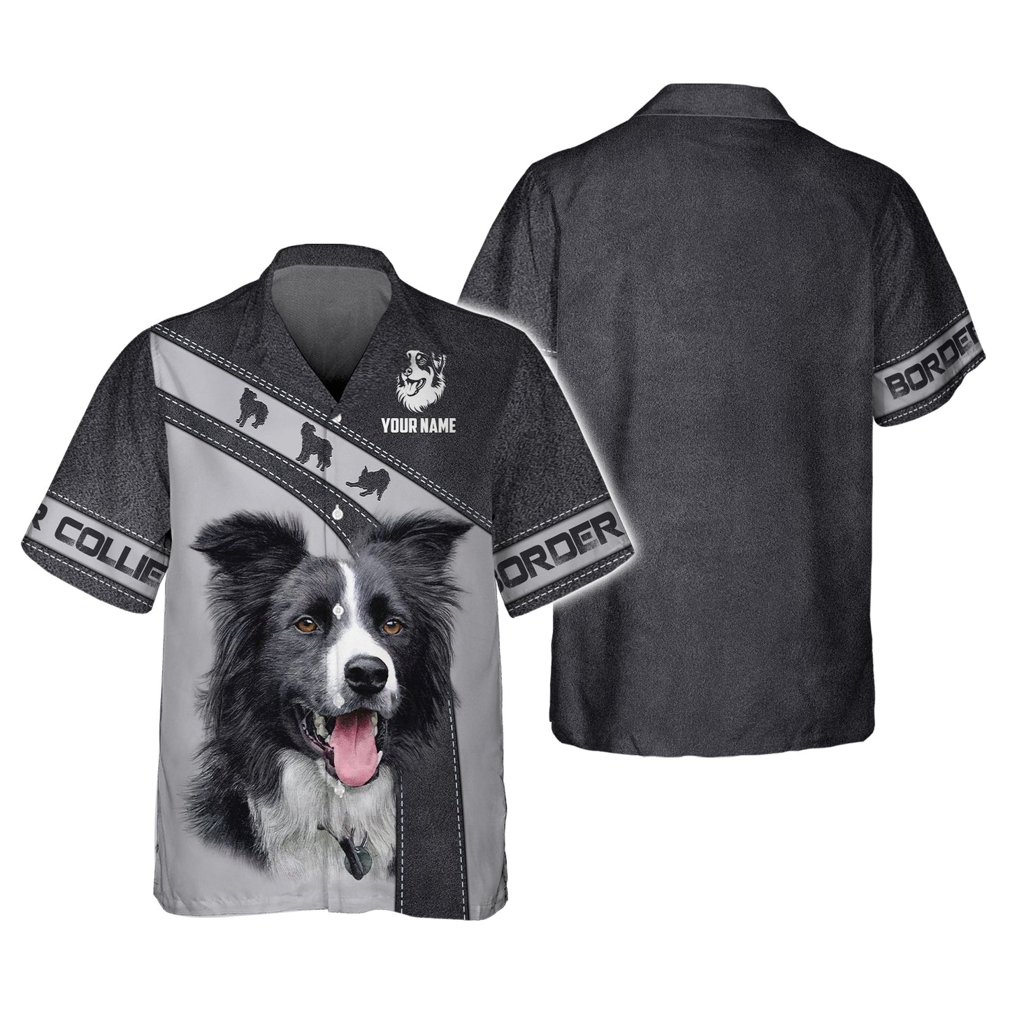 Camisetas de Border Collie con impresión 3D completa, regalo con nombre personalizado para amantes de los perros