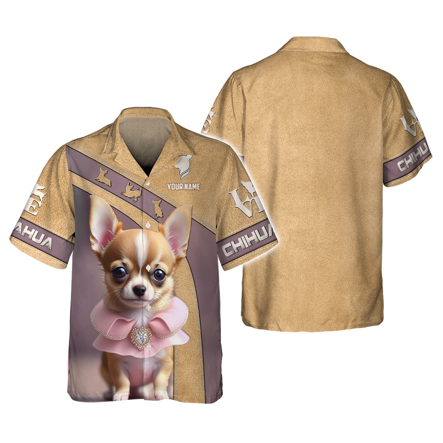 Lovely Chihuahua Custom Name Shirt Gift For Dog Lover 3D Shirts