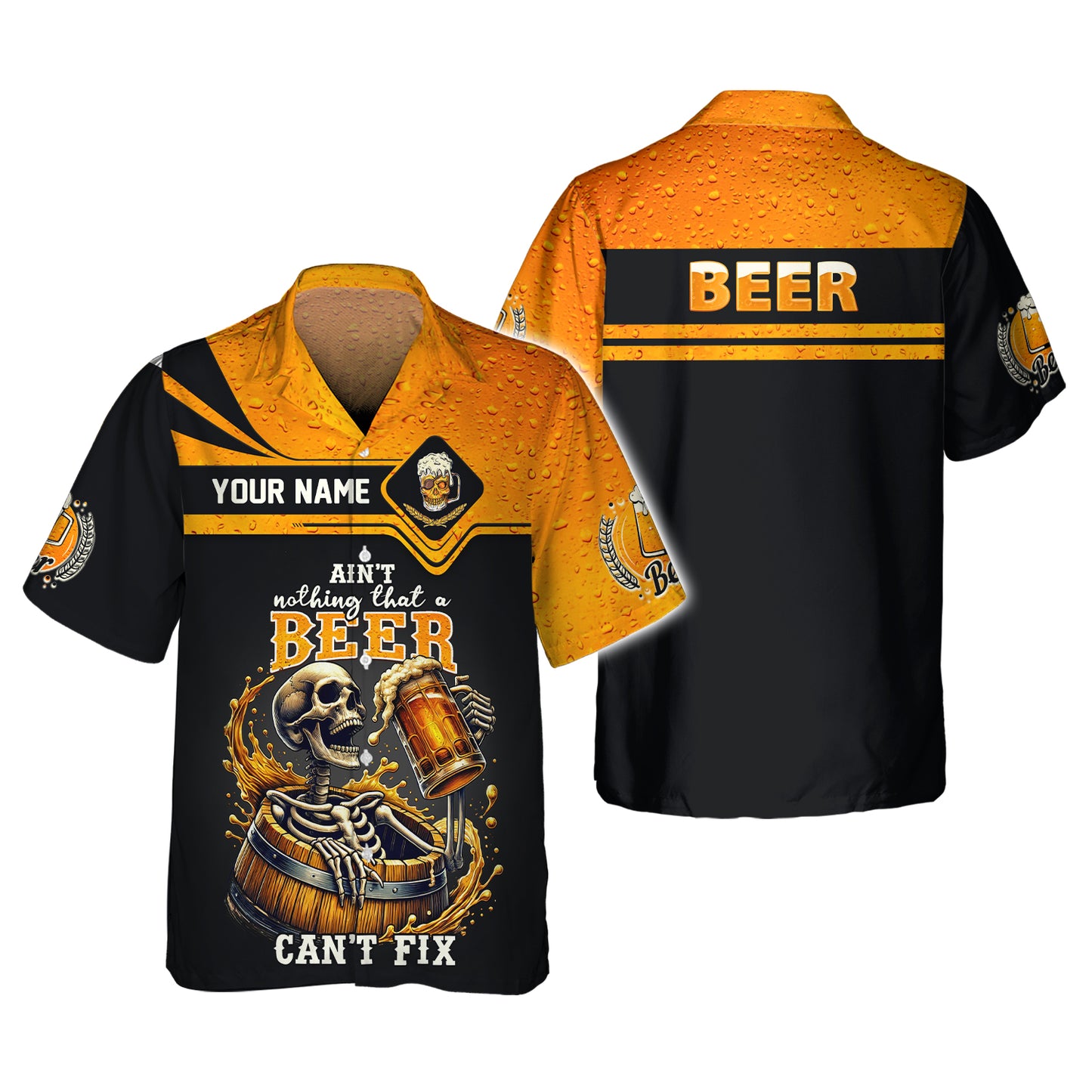 Beer Custom Name T-Shirts Aint't Nothing That A Beer Can't Fix 3D Shirt Gift For Beer Lovers