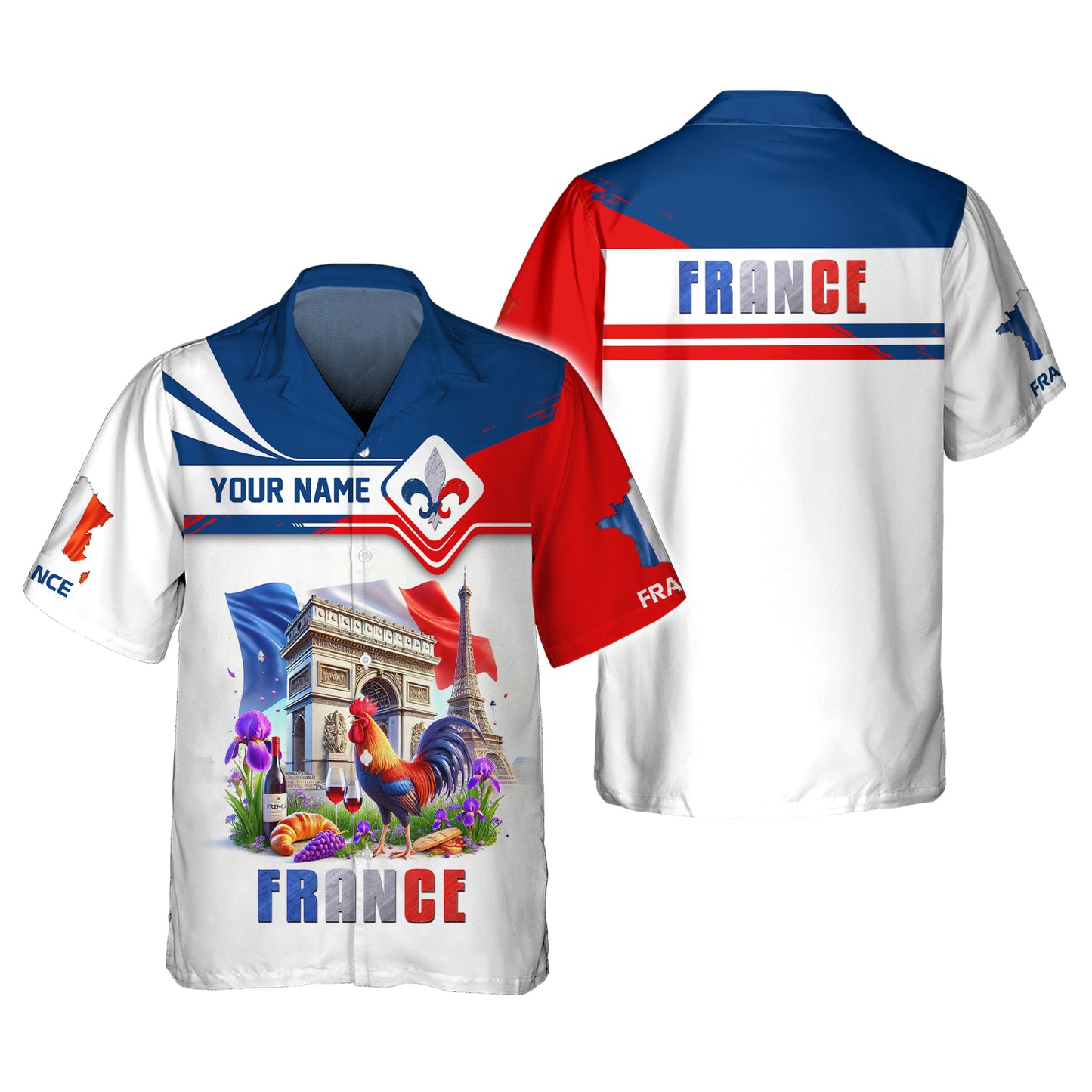 France National Pride Custom Name Shirt Gift For French Lovers