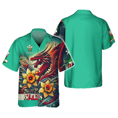 T-shirts personnalisés Dragon Wales Sweat à capuche zippé imprimé 3D complet du Pays de Galles Cadeau pour les amoureux du Pays de Galles