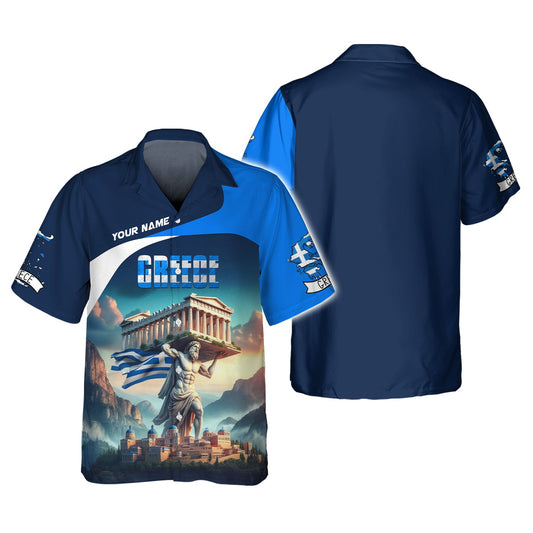 Camisetas personalizadas del gran dios griego Zeus, regalo para amantes de Grecia, hawaiana