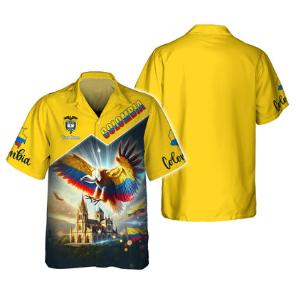 Personalized Colombia Eagle Shirt - Celebrate Colombian Heritage