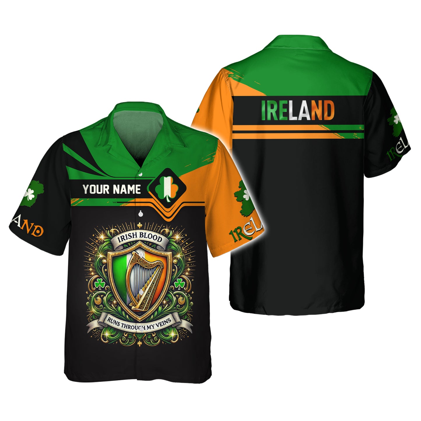 Características distintivas de Irlanda: camisetas con nombre personalizado, regalo para amantes irlandeses