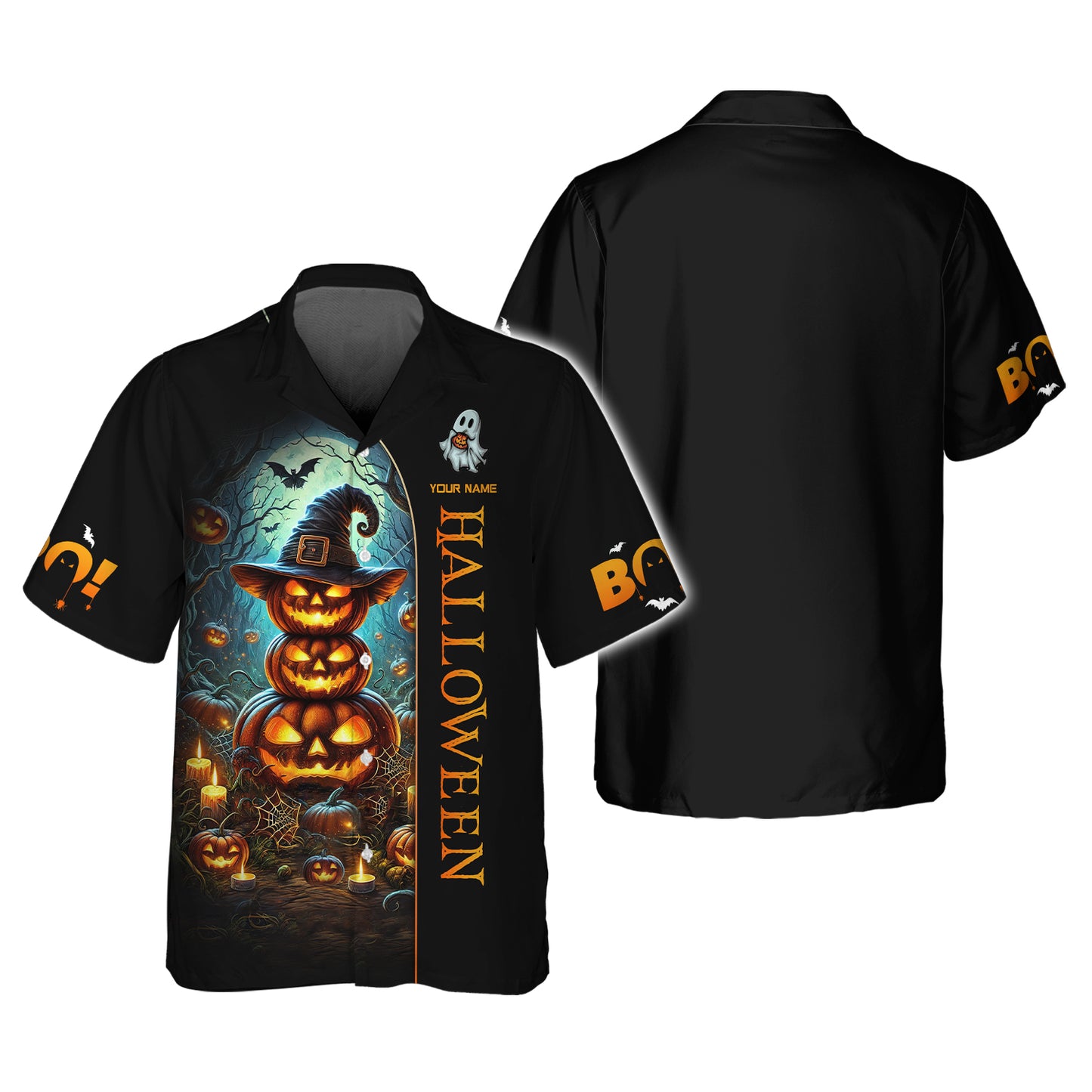 T-shirts personnalisés Joyeux Halloween Citrouille d'Halloween T-shirt 3D Cadeau pour les amoureux d'Halloween