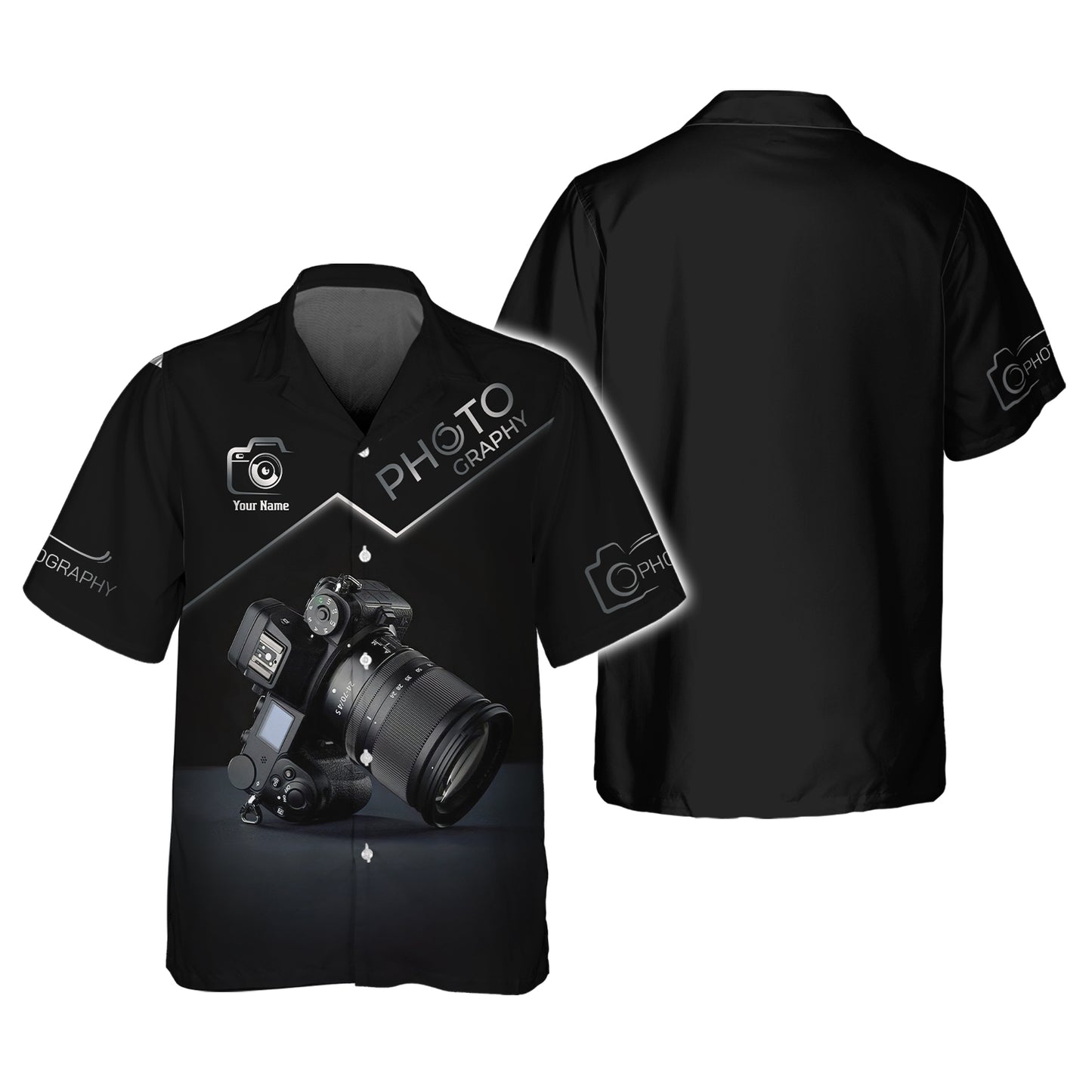 T-shirt de photographie à impression complète en 3D, cadeau personnalisé avec nom pour les amateurs de photographe