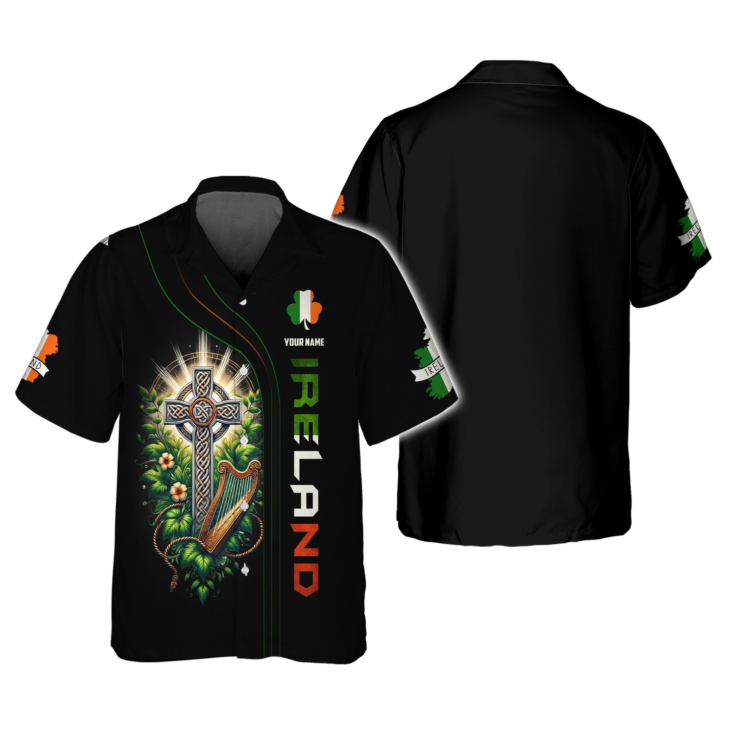 Celtic Cross Custom T- Shirts Ireland 3D Shirt Gift For Irish Lover