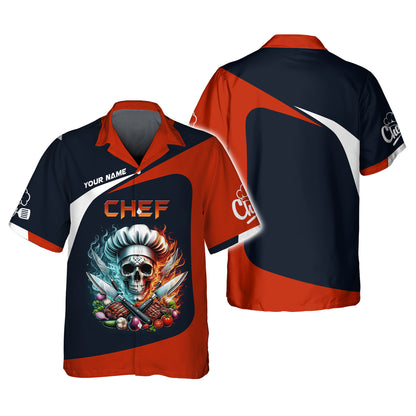 Personalized Chef Skull Shirt - Unleash Your Culinary Passion